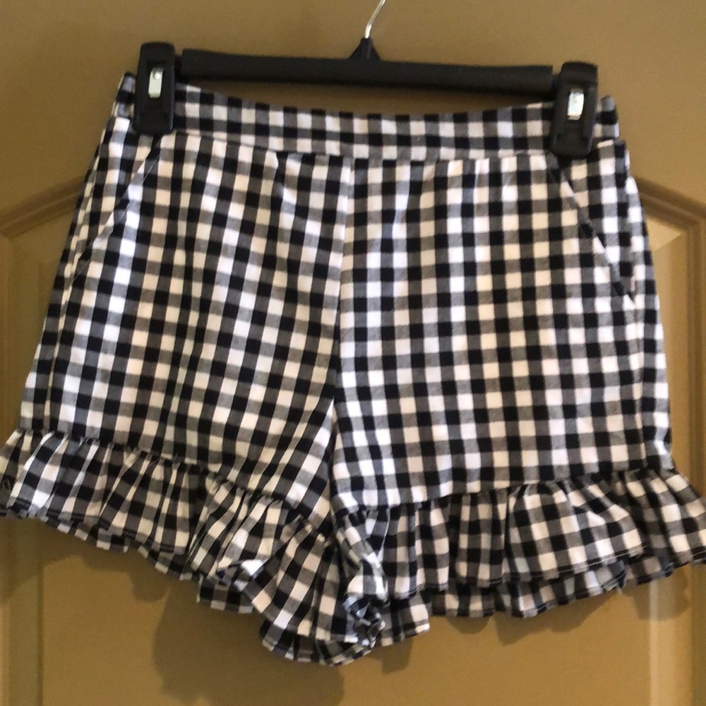 Gianni Bini Girls Buffalo check shorts